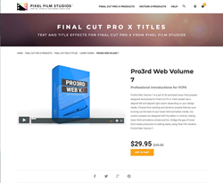 Pixel Film Studios Launch Pro 3rd Web Volume 7 for Final Cut Pro X